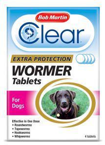 Bob Martin Clear 3 in 1 Dewormer For Dogs 4 Tabs